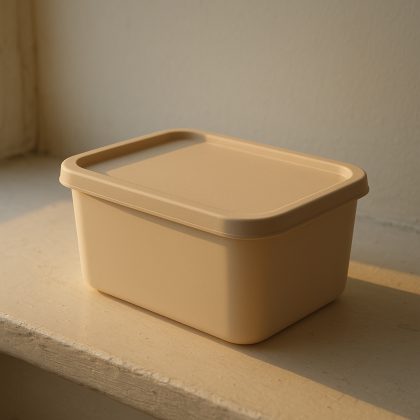 Plakana plastmasas kaste ar vāku